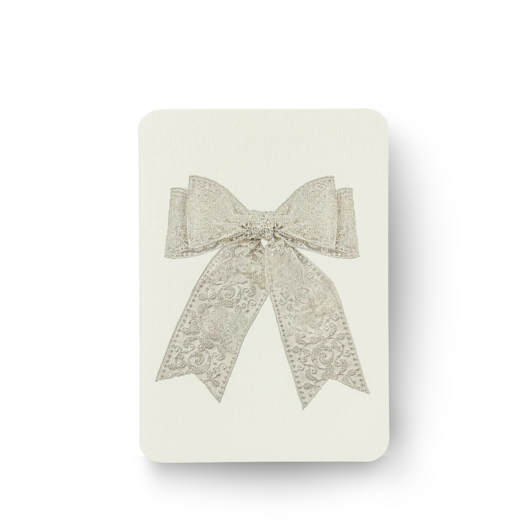 Bow Greeting Card | White