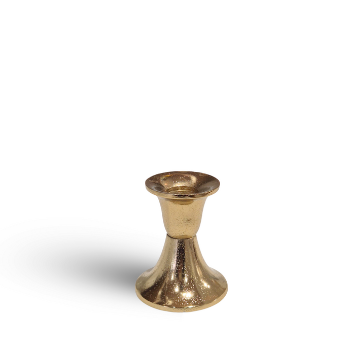 Celine Gold Tapered Candle Holder | Small