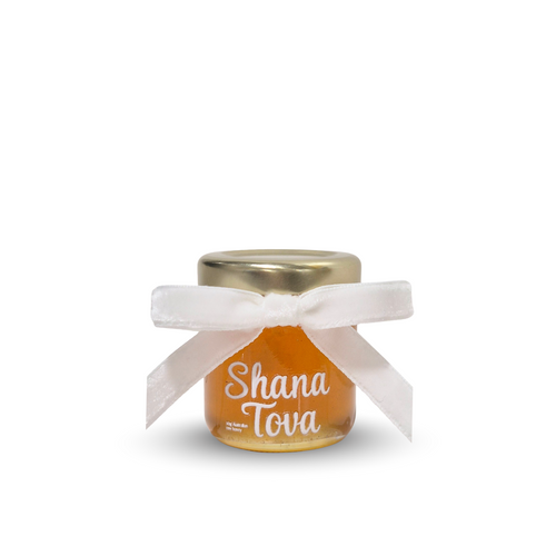 Rosh Hashanah Honey Jar 50g | White Bow