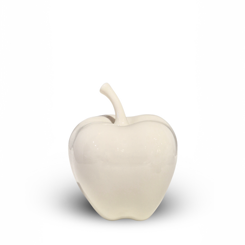 Ceramic Apple Ornament | Off-White Glaze