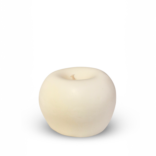Rosh Hashanah Apple Candle | White