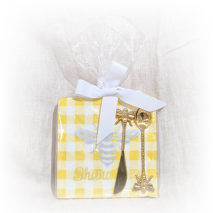 Bee Napkin × Bee Spreader & Spoon| Rosh Hashanah Gift Pack