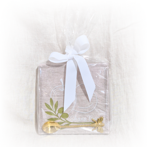 Apple Napkin × Bee Dip Spoon | Rosh Hashanah Gift Pack