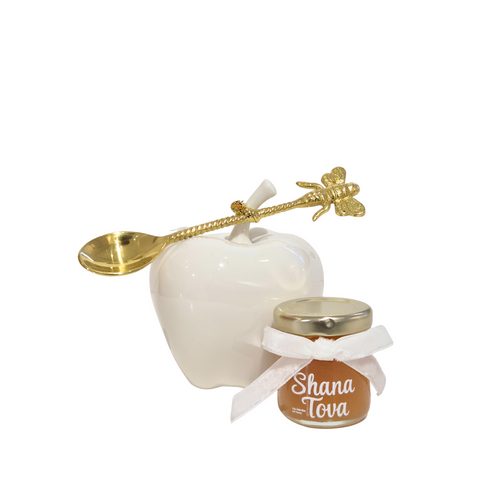 Ceramic Apple × Honey x Bee Spoon | Rosh Hashanah Gift Box