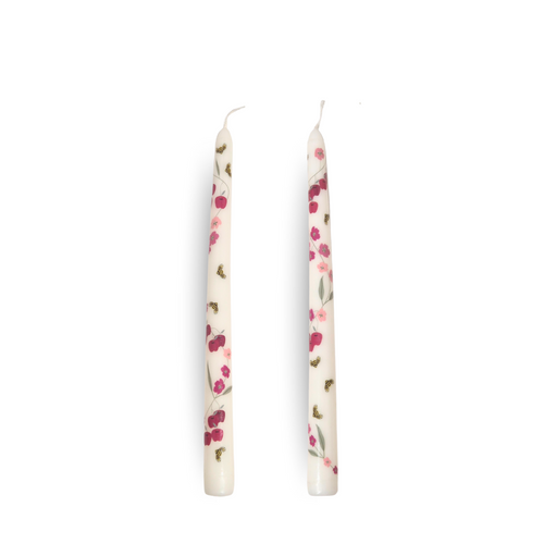 Rosh Hashanah Tapered Candles | Apple Blossom