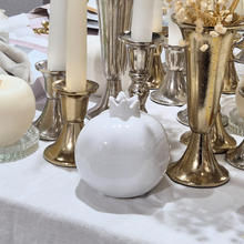 Ceramic Pomegranate Vase | White Glaze