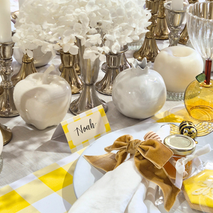 Bee Gingham Name Cards | Set of 10