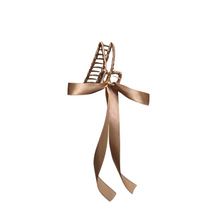 Bronze Ribbon Bow Hair Claw Clip