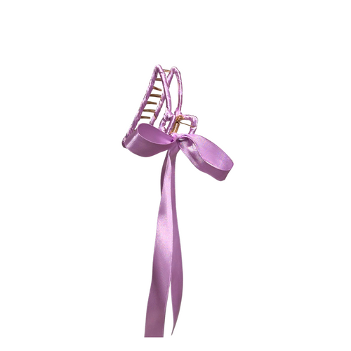 Lilac Bow Hair Claw Clip