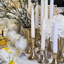 Celine Gold Tapered Candle Holder | Medium