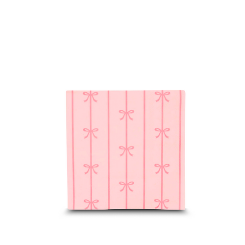 Pink Bow Disposable Cocktail Napkins | Set-of-20