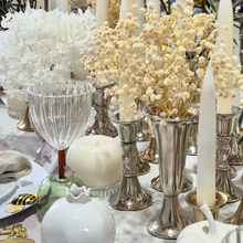 Celine Silver Tapered Candle Holder | Medium