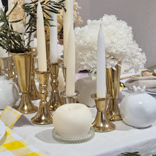 Celine Gold Tapered Candle Holder | Small
