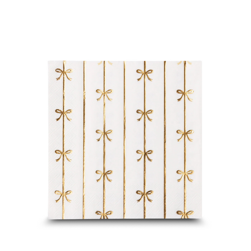 Gold Bow Disposable Lunch Napkins | Set-of-20