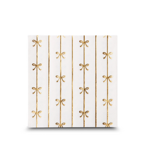 Gold Bow Disposable Lunch Napkins | Set-of-20