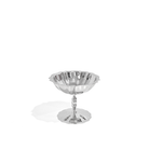 Silver bowl on a white background