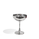Silver metal coupe desert bowl cocktail glass