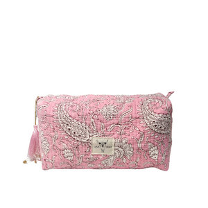 Quilted Toiletry & Makeup Pouch | Paisley