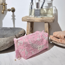 Quilted Toiletry & Makeup Pouch | Paisley