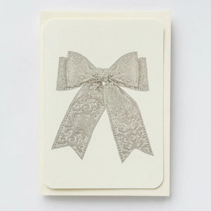 Bow Greeting Card | White