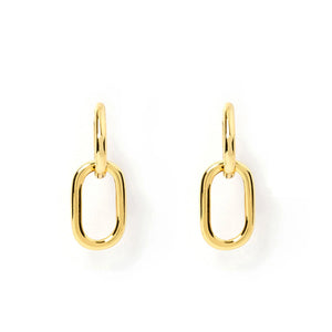 Boaz Golden Horizon Earrings | 14k Gold Plated Stainless Steel Charm, image