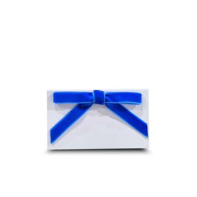 Electric Blue Velvet Bow Name Cards | Set-of-10