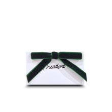 Green Velvet Bow Name Cards | Set-of-10