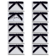Black Velvet Bow Name Cards | Set-of-10