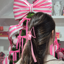 Pink Ribbon Bow Hair Claw Clip