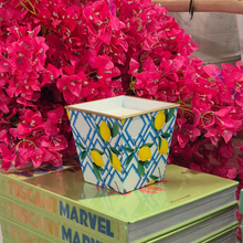 Large Amber Cachepot Candle | Lemon
