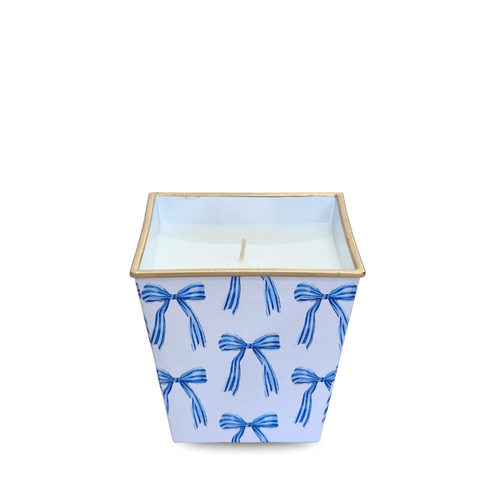 Large Amber Cachepot Candle | Hamptons Bow