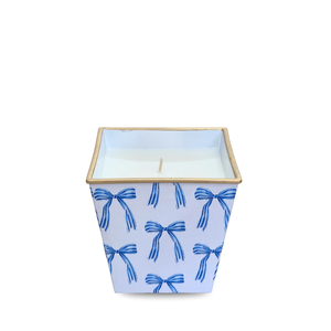 Large Amber Cachepot Candle | Hamptons Bow