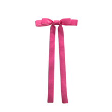 Pink Velvet Bow | Clip-on Ornament