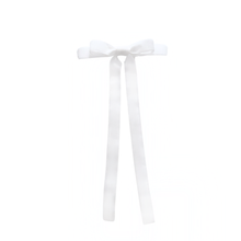White Velvet Bow | Clip-on Ornament