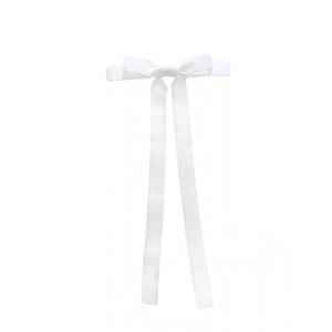 White Velvet Bow | Clip-on Ornament