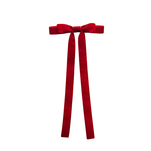 Red Velvet Bow | Clip-on Ornament