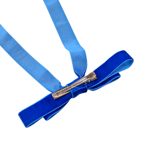 Blue Velvet Bow | Clip-on Ornament