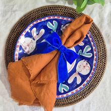 Comme Ça Burnt Orange Linen Serviettes Set - Terracotta