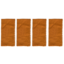 Comme Ça Burnt Orange Linen Serviettes Set - Terracotta