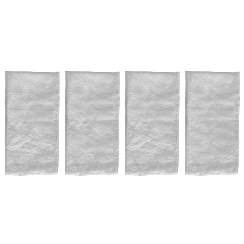 Comme Ça Frayed Edge Linen Napkins x 4 - Soft Grey