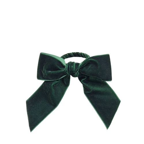 Velvet Bow Napkin Ring | Green