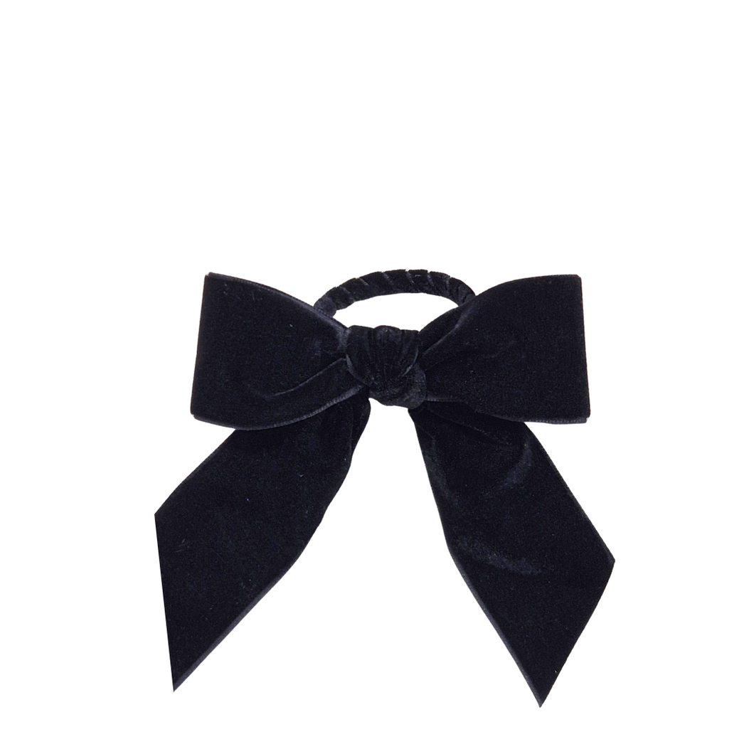 Velvet Bow Napkin Ring | Black