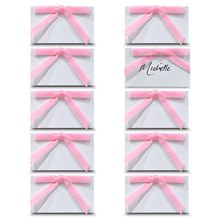 Baby Pink Velvet Bow Name Cards | Set-of-10