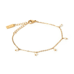 Golden Sofia Pearl Charm Bracelet, image