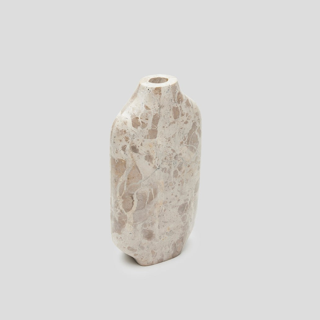 Handcrafted Natural Stone Celeste Vase - Butterscotch Marble