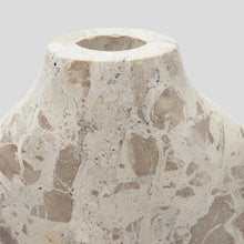 Handcrafted Natural Stone Celeste Vase - Butterscotch Marble, closeup