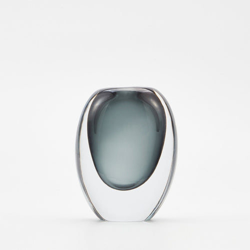Perle Smoke Glass Vase | Small