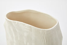 Handmade Chalk Ceramic Vase - Ivory | Tall, top