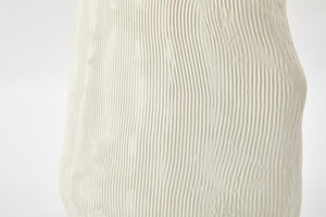 Handmade Chalk Ceramic Vase - Ivory | Tall, closeup