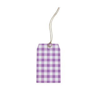 Gift Tag - Gingham Lilac